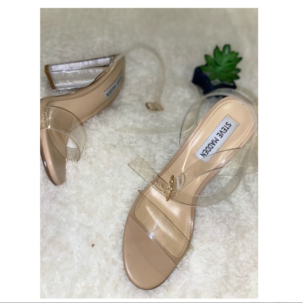Clear high heels